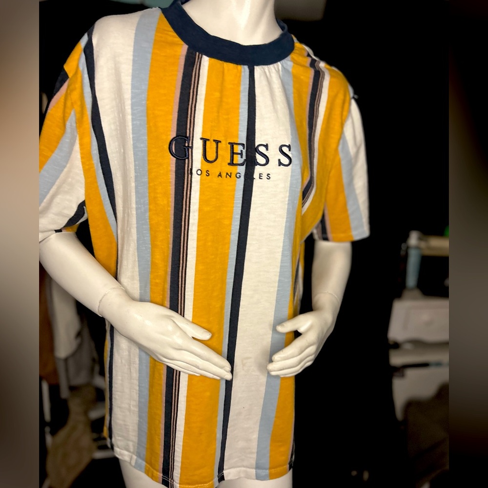 Vintage Guess Multicolor Striped Tee